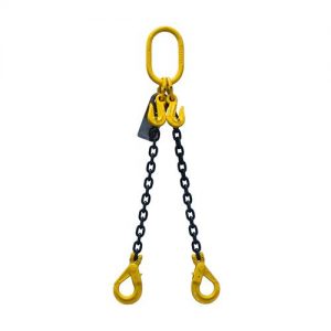 Double Leg Chain Sling with Self Locking Hook