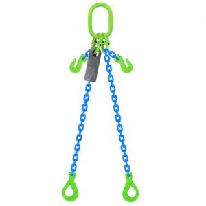 Double Leg Grade 100 Chain Sling with Self Locking Hook
