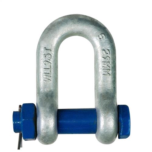 Blue Safety 'S' Grade Dee Shackle with locking pin