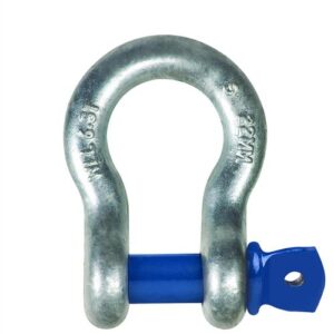 Blue Grade 'S' Bow Shackle with screw pin