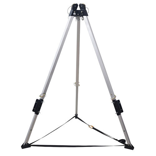 Tripod with double pulley